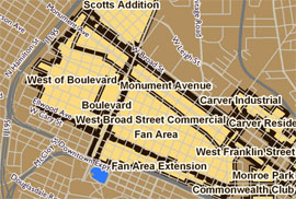 Richmond Fan District Map